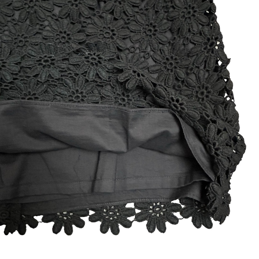 Lilly Pulitzer Shayna Black Lace Dress Daisy Sheath 3/4 Sleeves V Back Size 6 - Picture 7 of 14